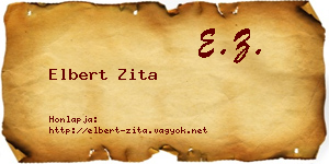 Elbert Zita névjegykártya
