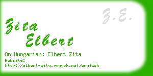 zita elbert business card